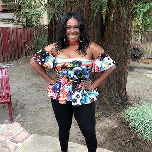 Off shoulder Peplum Top